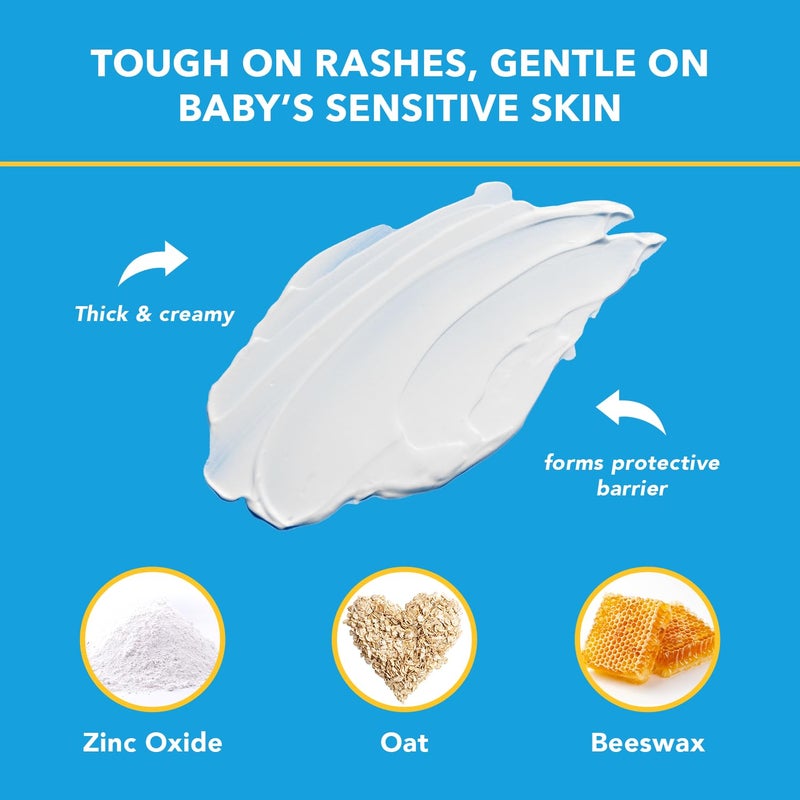 Triple Paste Diaper Rash Cream for Baby - 3 oz Tube - Zinc Oxide Ointment Treats, Soothes and Prevents Diaper Rash - Pediatrician-Recommended Hypoallergenic Formula with Soothing Botanicals - Image 3